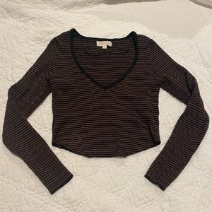Long sleeve ribbed top